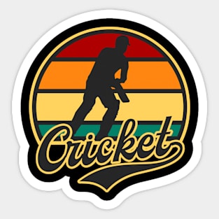 Retro Cricket Sticker